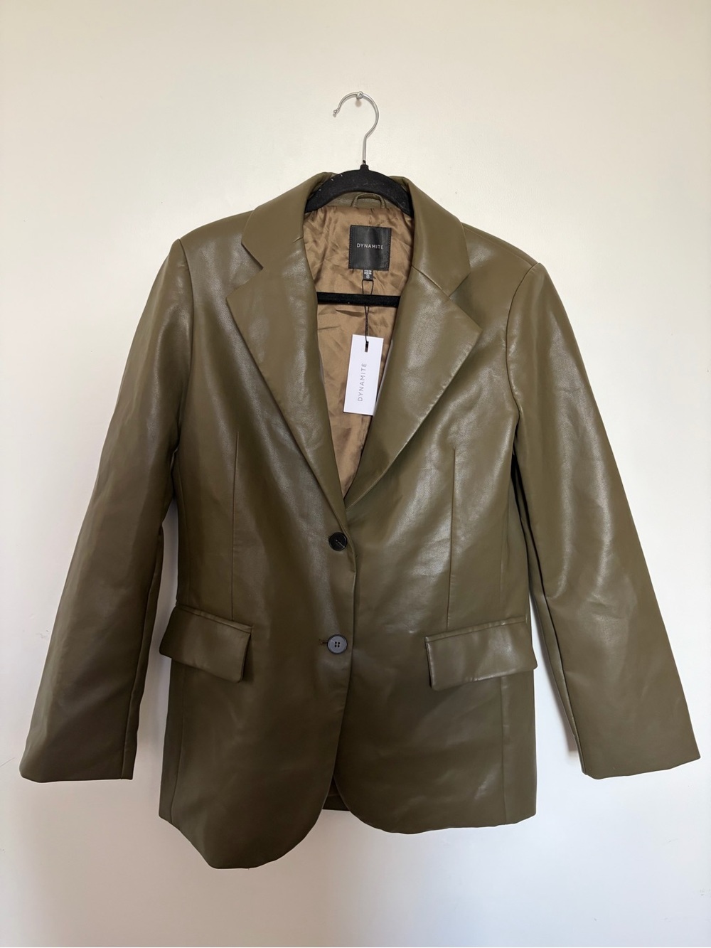 NWT Dynamite Oversized Faux Leather Blazer - XXS/XS - Picture 5 of 12